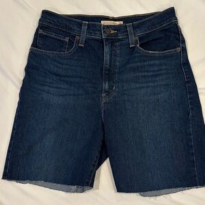 Levi's Dark Blue Jean Shorts for Women